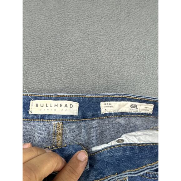 Bullhead Denim Pacsun‎ Juniors Denim Jean Shorts Distressed Dark Wash Size 5 - Picture 2 of 7